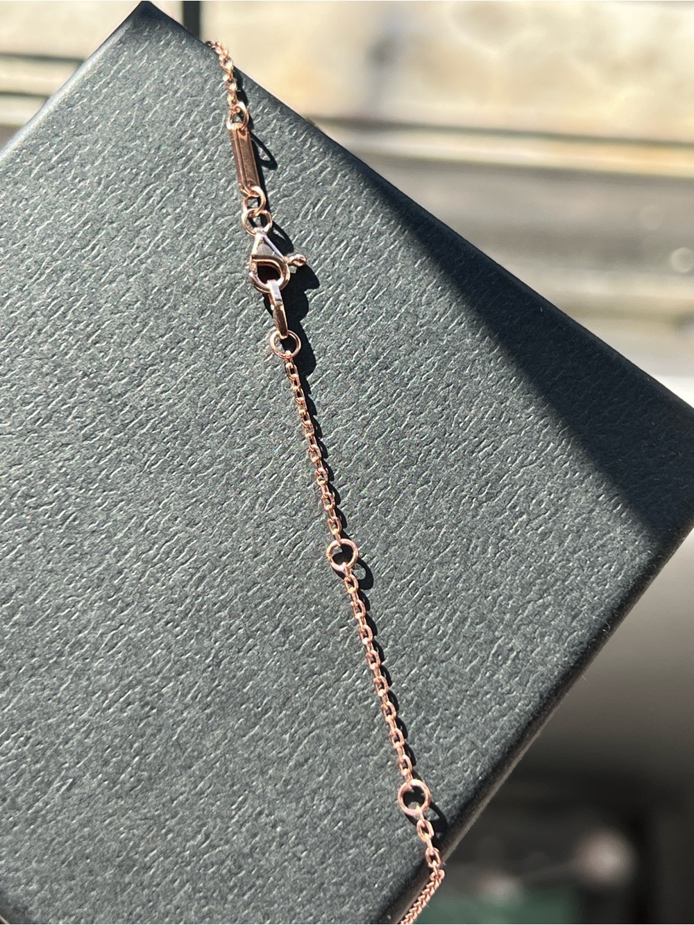 Rose Gold Opal Pendant Necklace with Rubies and Diamond’s in 10k - Picture 9 of 17